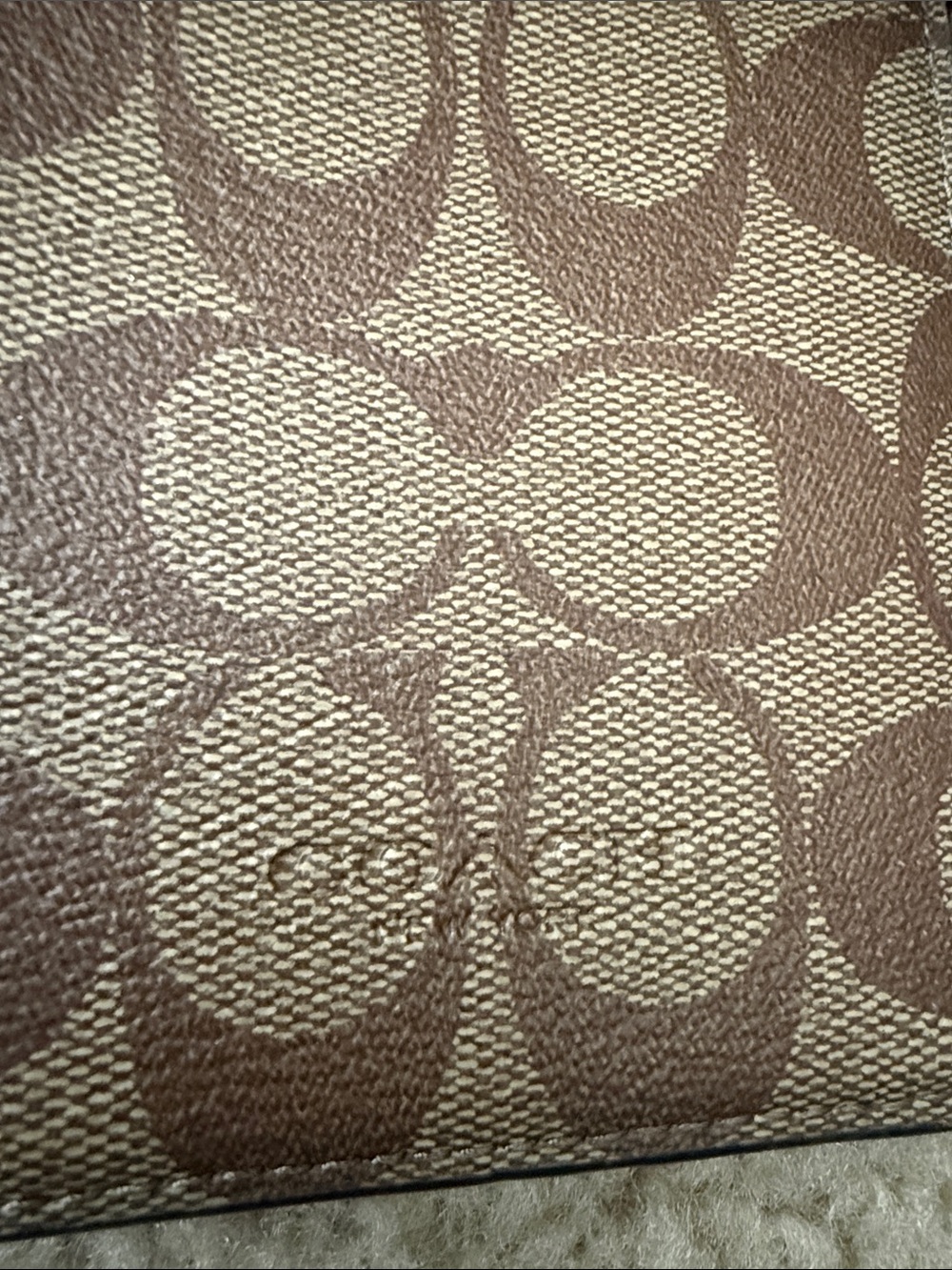 Coach Brown Signature Logo Notebook Cover with Snap - Picture 4 of 6